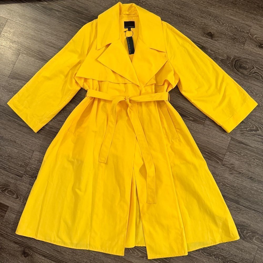 Banana Republic Bright Yellow Trench Coat